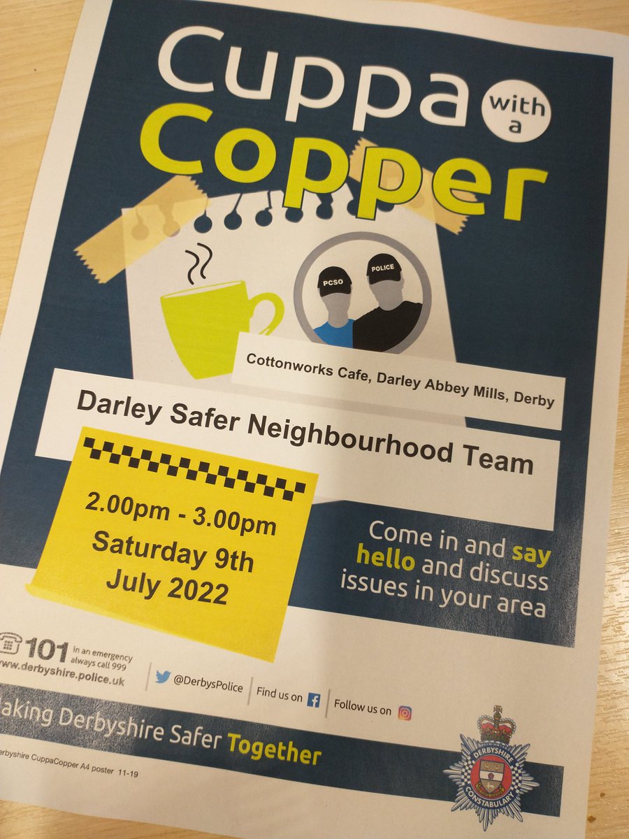 DarleySNT's tweet photo. Come along tomorrow for a coffee and a chat! ☕🙂 https://t.co/6aVY7rRWOr