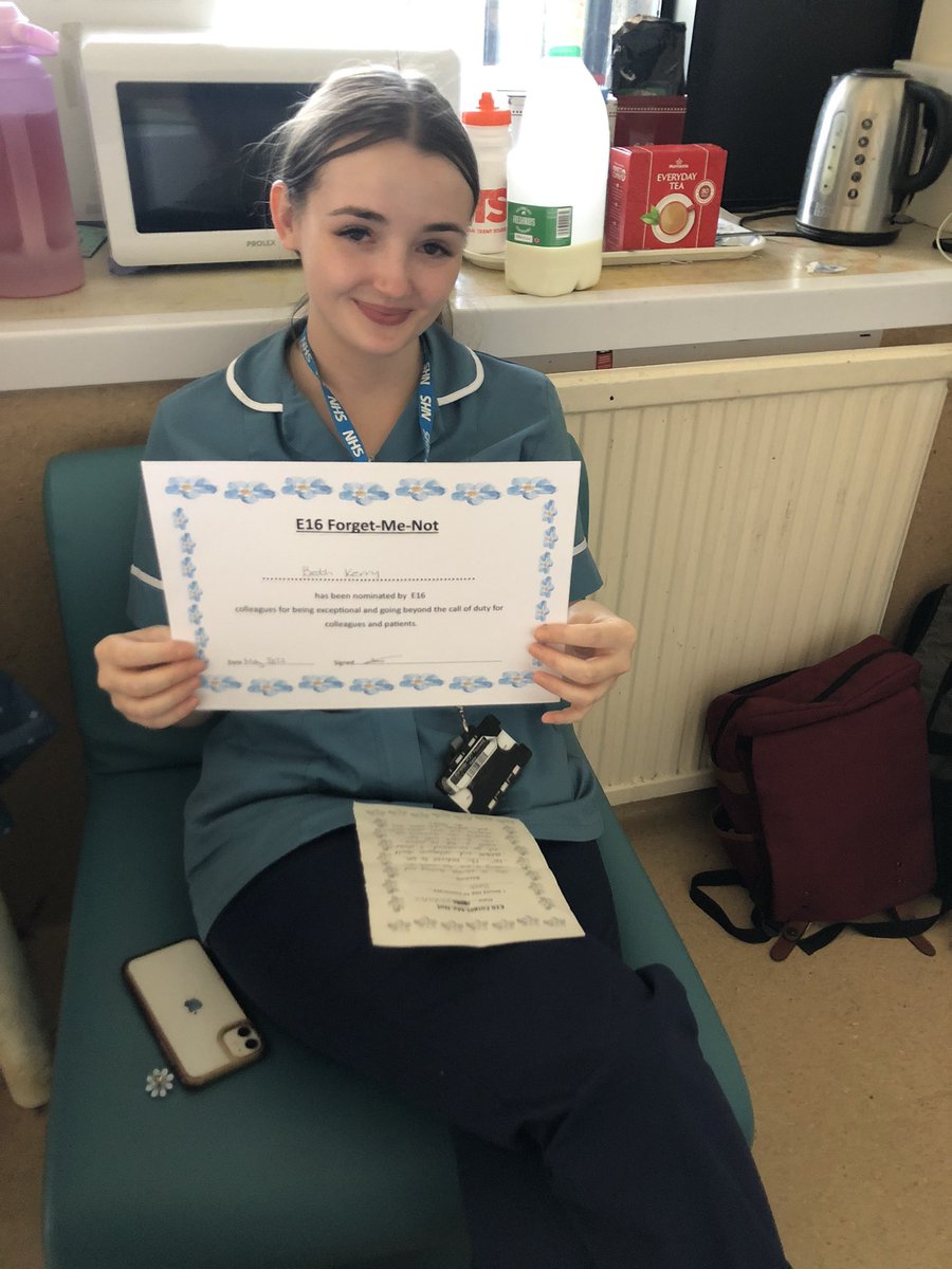 e16_ward's tweet photo. Forget-me-Nots awarded to our brilliant staff, nominations from December, may and June. Huge appreciation to these lovely people and the team that nominated them @NUHSurgery @victorialoffred @TeamNUH @kindnessinNUH https://t.co/HStCAQ3D2e