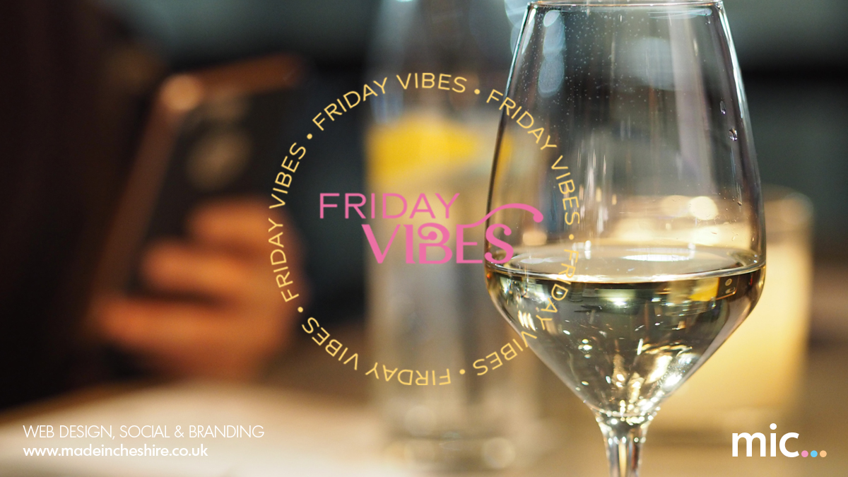 FRIDAY VIBES// Who's got that Friday feeling? 

madeincheshire.co.uk
#logo #branding #logodesign #typography #Altrincham #Cheshire #webdesign #contentcreation