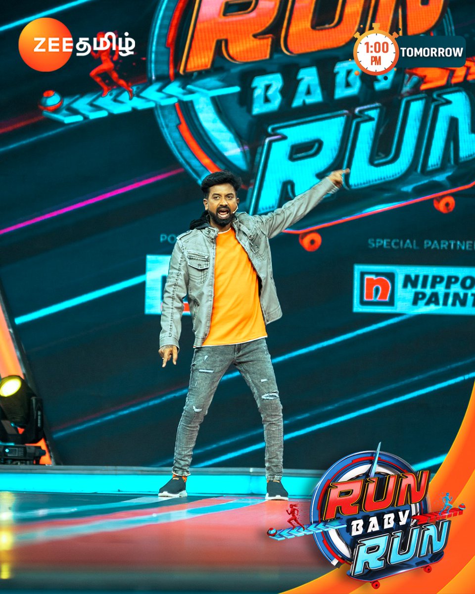 ZeeTamil's tweet photo. 💥🔥💥.!
Run Baby Run | Tomorrow 1.00PM.
#RunBabyRun #Zeetamil #Ashiq #Tara #Thapa #Karthick #Rjsaru #RjAshwini https://t.co/gC9yAjXToZ