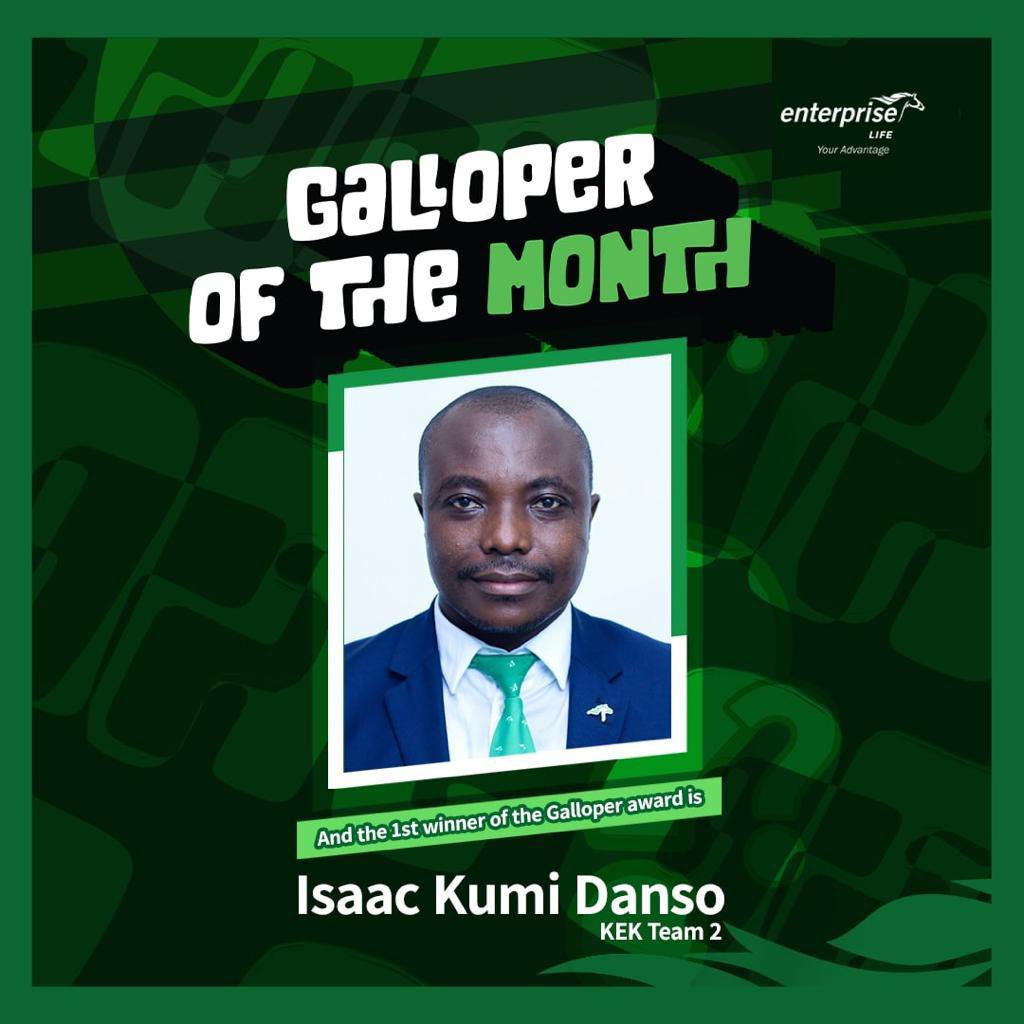 Isaac is our inaugural Galloper of the Month Winner! He’s an epitome of the Enterprise Life Thoroughbred. Congratulations Isaac, for winning June’s Award. #EnterpriseLife #DigitalEnterprise #YourAdvantage