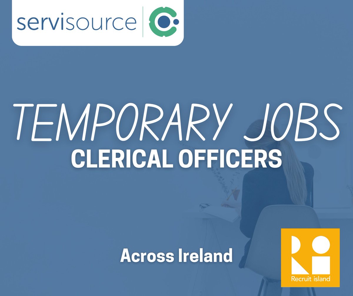 💻 | Clerical Officers jobs across Ireland!

Servisource are seeking Clerical Officers nationwide.

These are seasonal/temporary roles and many of which are within the Public Sector.

Apply for the roles here 🔽
bit.ly/3iRl7BA