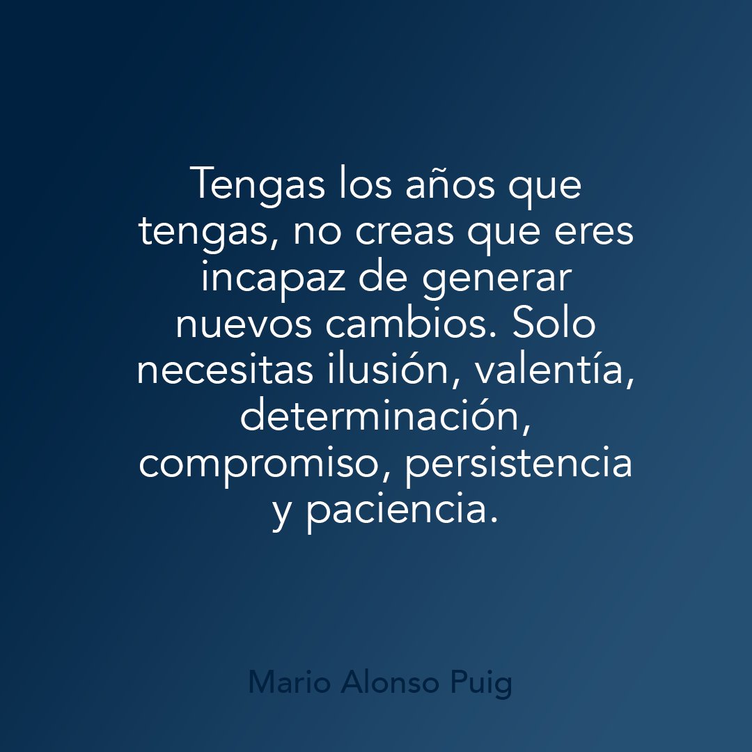 Cuando la ilusión, la persistencia y la paciencia están en sintonía con tus sueños, te sientes más valiente y actúas con más decisión y audacia.
 #Jóvenes #ReseteaTuMente #MarioAlonsoPuig