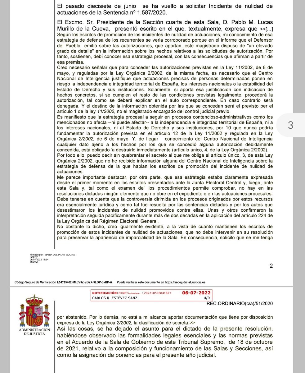 My lawyer has been spied on by the judge who has ruled on my lawsuits. I repeat this so that Commissioner <a href="/dreynders/">Didier Reynders</a> and President <a href="/RobertaMetsola/">Roberta Metsola</a> know it:

MY LAWYER HAS BEEN SPIED ON BY THE JUDGE WHO HAS RULED ON MY LAWSUITS.

Is this the European rule of law?