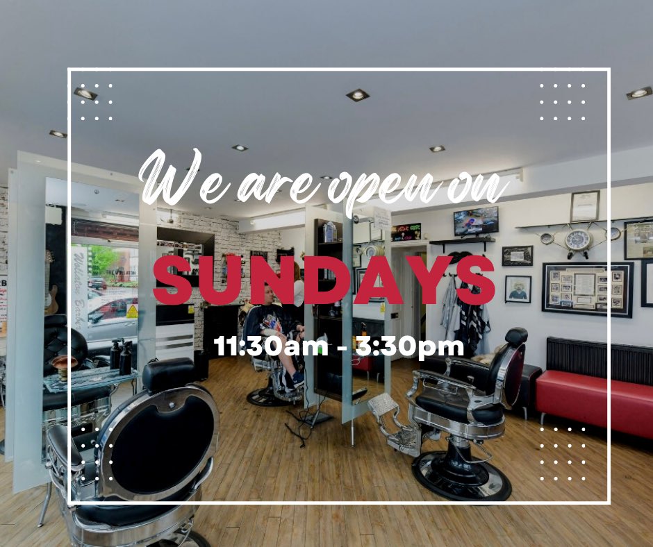 Open this Sunday, 11:30am - 3:30pm. Contact us on 0115 928 0862 to make an appointment 🤙✂️💈

#haircut #nottingham #fade #hairstyle #barber #barbershop