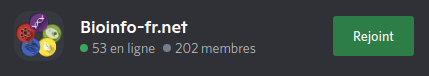 BioinfoFr's tweet photo. On a dépassé les 200 membres sur le nouveau discord de https://t.co/H2fPK99DPN !

Le #darkjobim a bien du succès et on a ouvert la salle de jeu du vendredi 😎 https://t.co/P6deuSaoFo