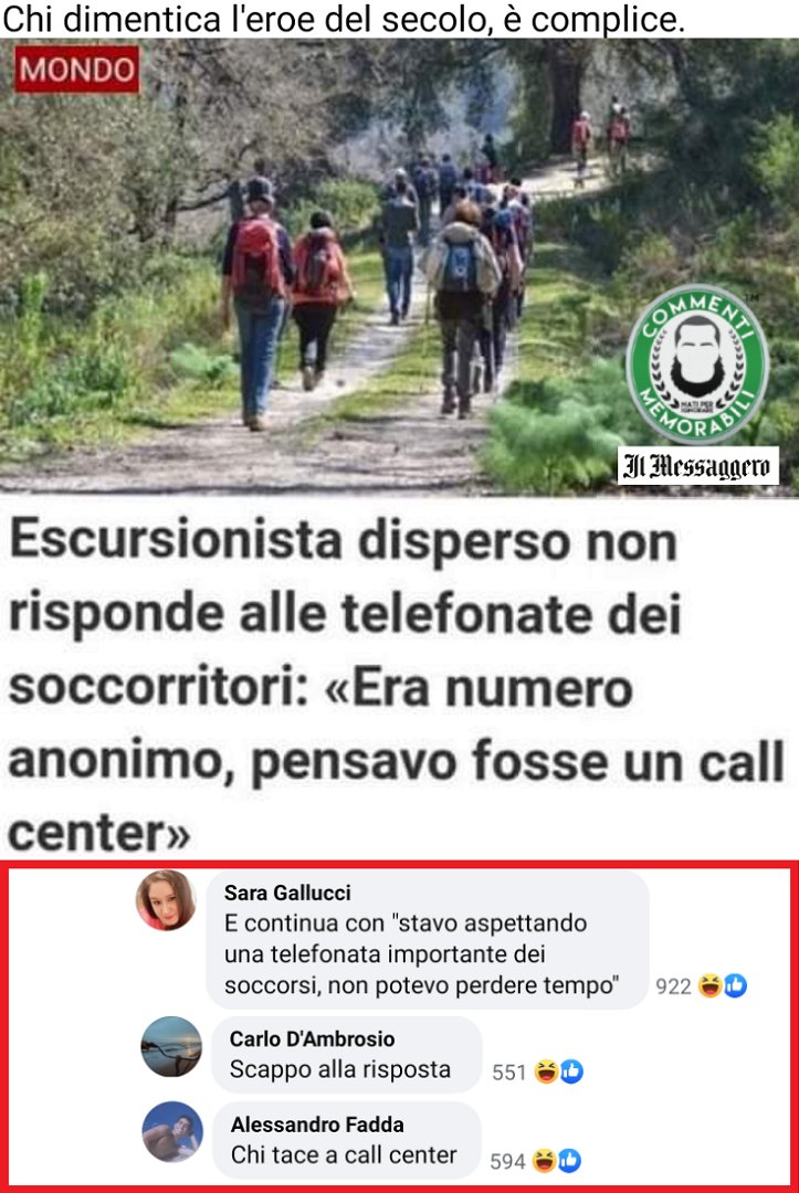 CM_Memorabili's tweet image. Eroi da non dimenticare. 
#commentimemorabili #ignoransa #escursionista #disperso #evergreen