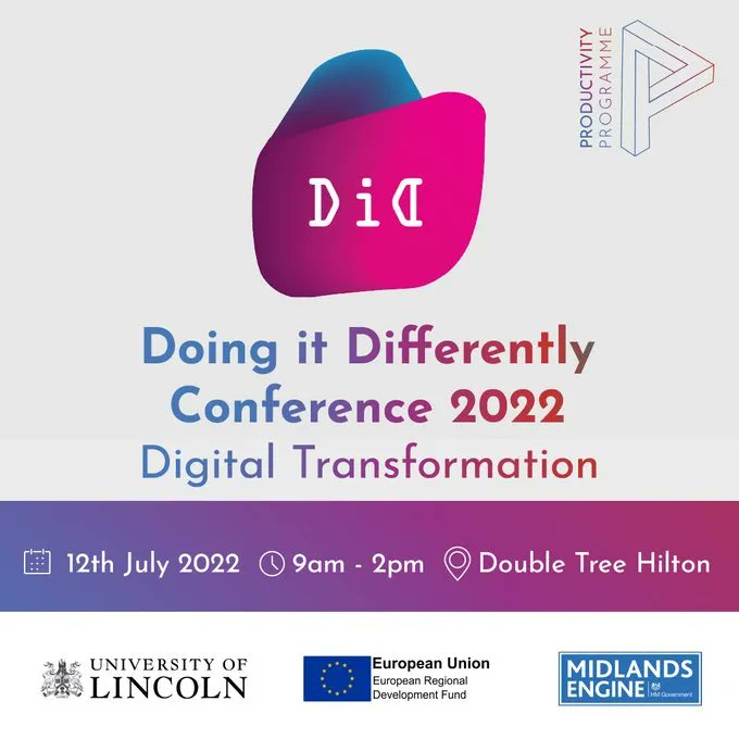 Productivity Programme's Doing it Differently Conference is back! Join them on the 12th of this month for their interactive and dynamic event.

 Find more information here: businesslincolnshire.com/events/event-d…