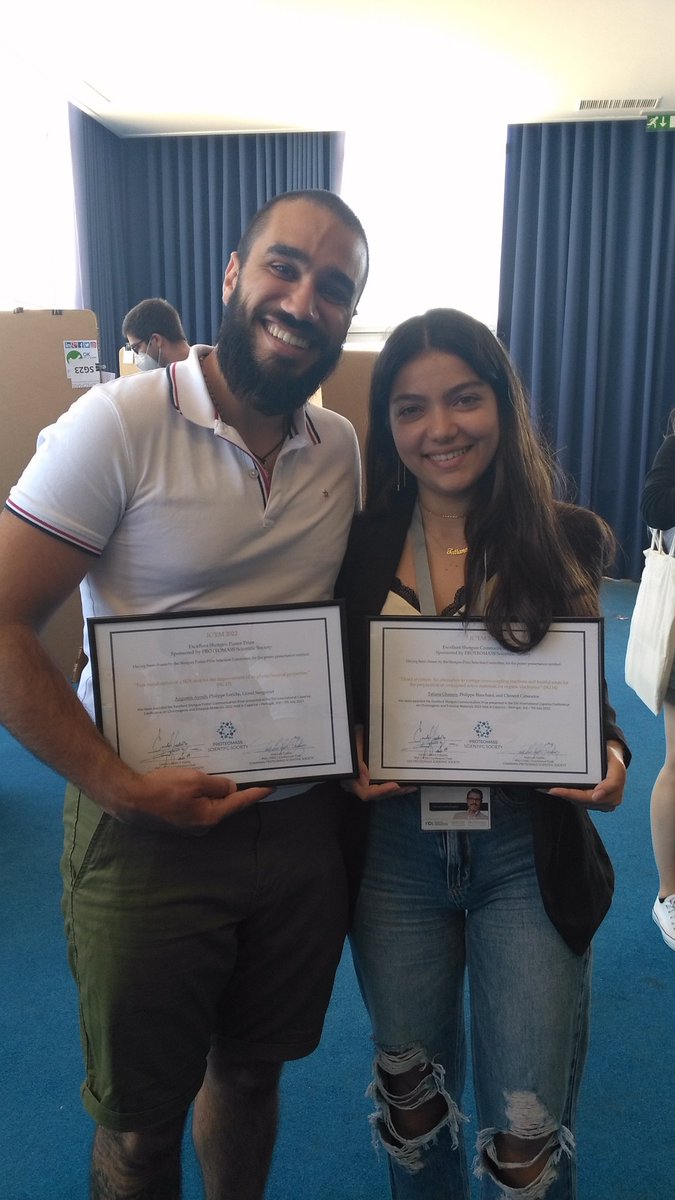 Clem_Cabanetos's tweet photo. Guess who won the best poster and shotgun presentations during the IC3EM 2022 ? Congrats to Augustin and Tatiana (@MOLTECH_Anjou). Once again thanks to the organizers for this great conference: C. Lodeiro and J. L. Capelo. https://t.co/iIt8IZzJ2p