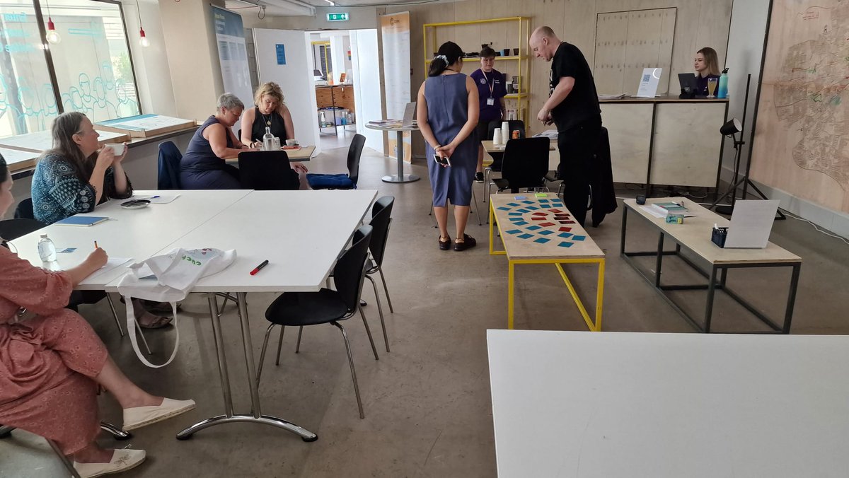 edinburgh_our's tweet photo. Happening now - @UoEOpenLearning is hosting a Creative writing workshop this morning. Today is also  the last day of the #ouredinburghneighbourhood urban room in @WaverleyMarket. Be sure to catch us one last time before we go! Come in, have your say and enjoy a coffee on us. https://t.co/MGsACqgYVu