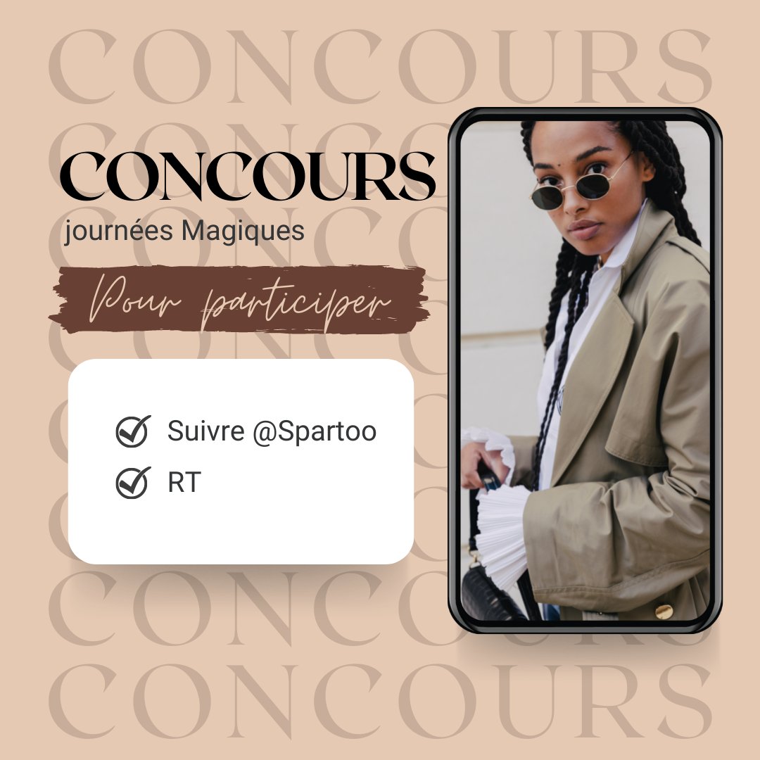 Spartoo's tweet photo. ❤️LES JOURNÉES MAGIQUES SONT LÀ❤️

Tentez de remporter 100 euros en bon d'achat* sur le site Spartoo (hors produits partenaires et New Life) 

Pour participer 👇 : 

-Suivre @Spartoo
-RT

TAS le 25/07 🍀

#soldes #jeuconcours #concours #concourstwitter https://t.co/WqugfjCDSA
