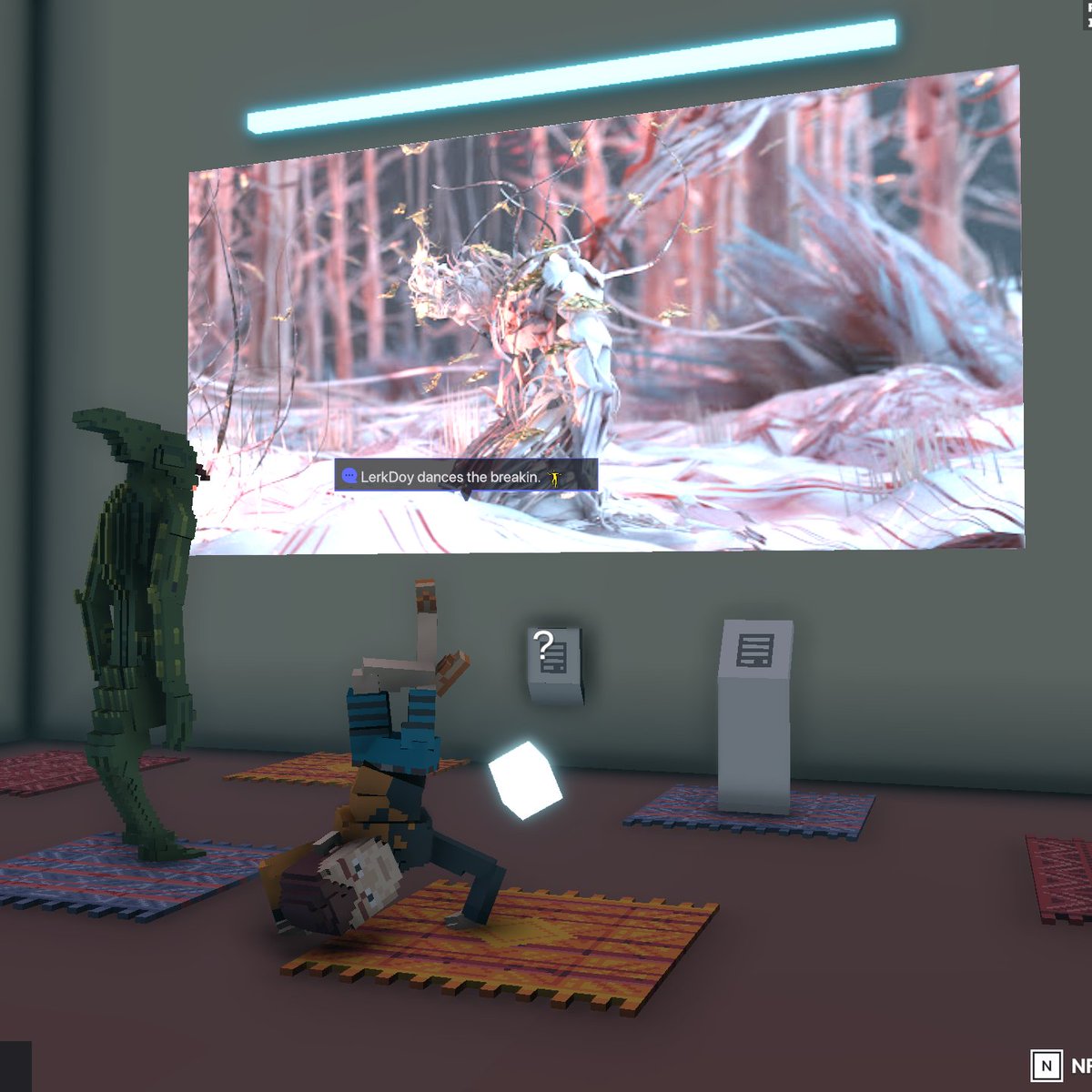 LerkDoy's tweet photo. @TheSandboxGame @MOCDA_ I just participated in the #TheSandbox weekly contest for a chance to win 200 mSAND! Here is my favorite piece from the ‘Impossible Worlds’ exhibition, check out my screenshot below!
👇 https://t.co/7fJVcaufqK