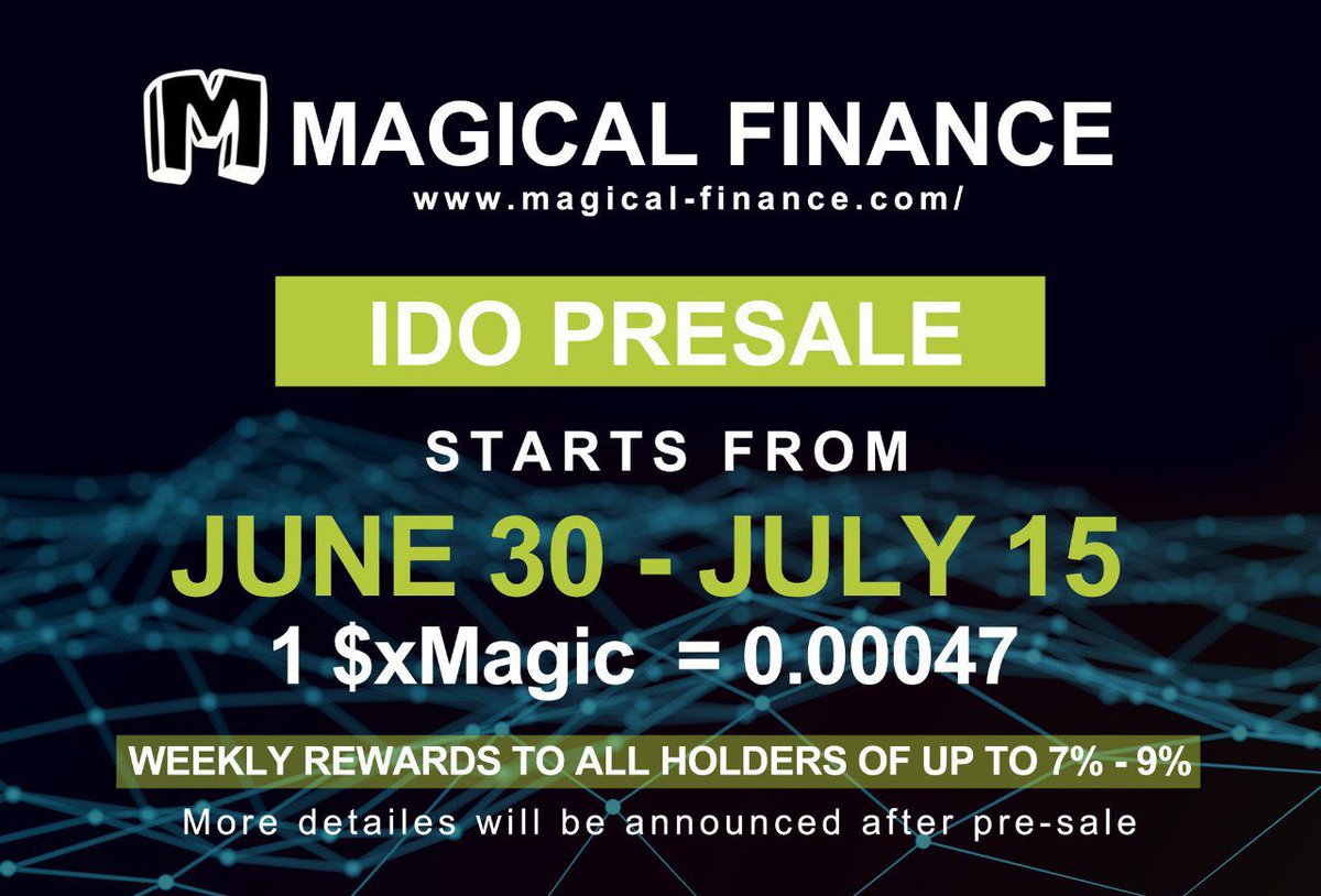 RipboyCrypto's tweet photo. 🎁 #xMAGIC  #Giveaway🎁

5000 $xMAGIC each for 3 lucky winners✨ 

✔️Follow @Magical_finance &amp; Me
✔️Like + Retweet
✔️Tag Friends
✔️ Set trustline https://t.co/mCCpAixLdn…

* Visit their their website to do some research 👉🏽  https://t.co/BUN3Gm3Lga

⏰Ends 3 days #TwitterPicker https://t.co/5El3c1oDVp
