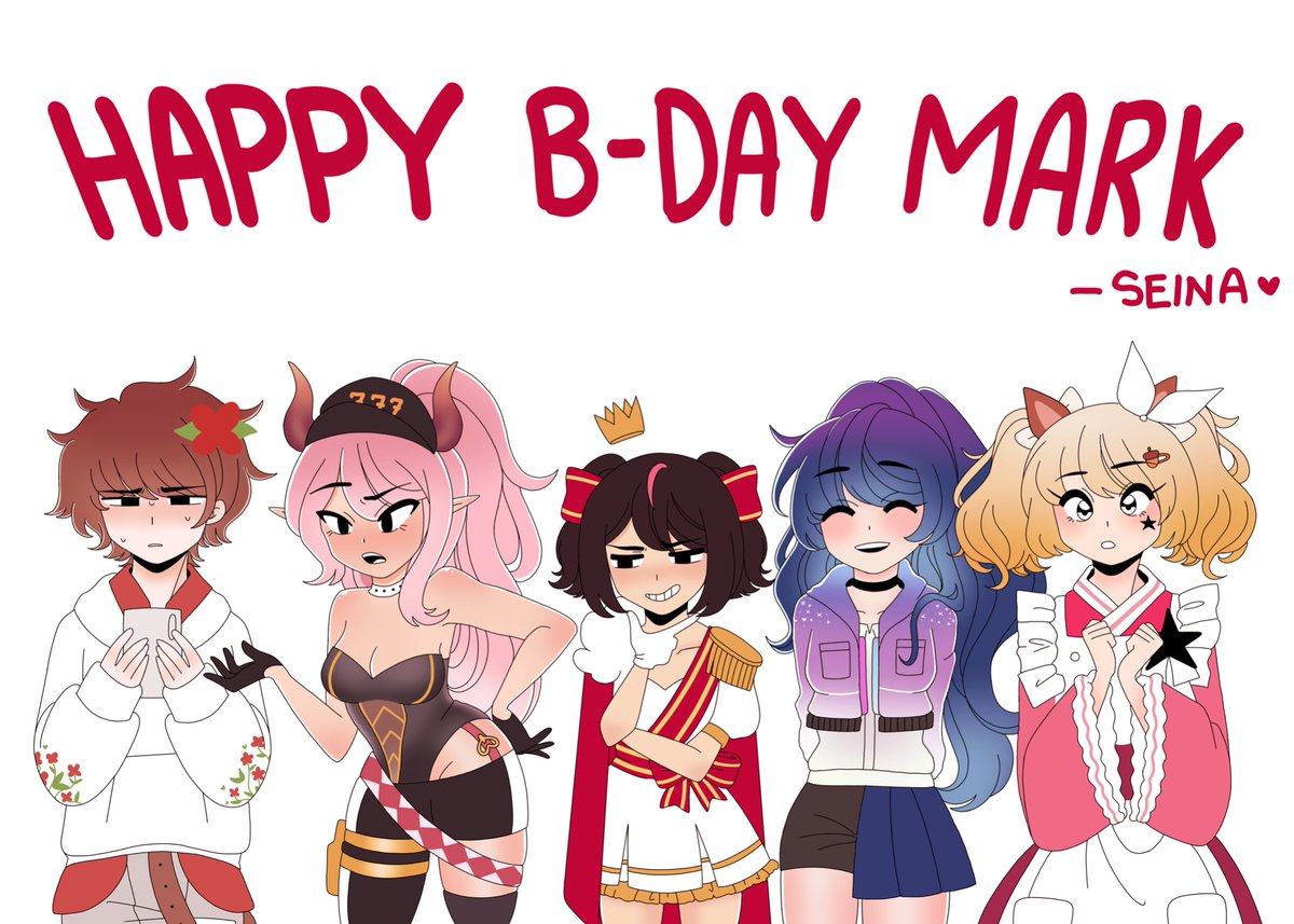 MomozoraSeina's tweet image. (couple hours late =3=)
HAPPY B-DAY MARK!!!✨ 🎉 🎊
thank you for being in my life and talking to me from the start
you’re an incredibly talented, kind, hardworking, and funny person that I admire a lot
im really happy to have met you, truly 💕
#KaitekiArt