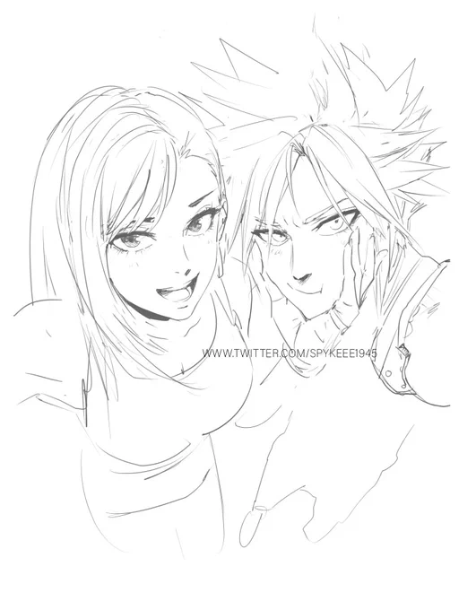 I was looking through my old folders and saw this early sketch from 2021. Cloti changed my life a lot.

I hope the journey got meaningful for you too.

Cloud's hair was a lil b**** to draw those days.

#Cloti #クラティ #FF7 #FF7R #Tifa 
#ティファ 