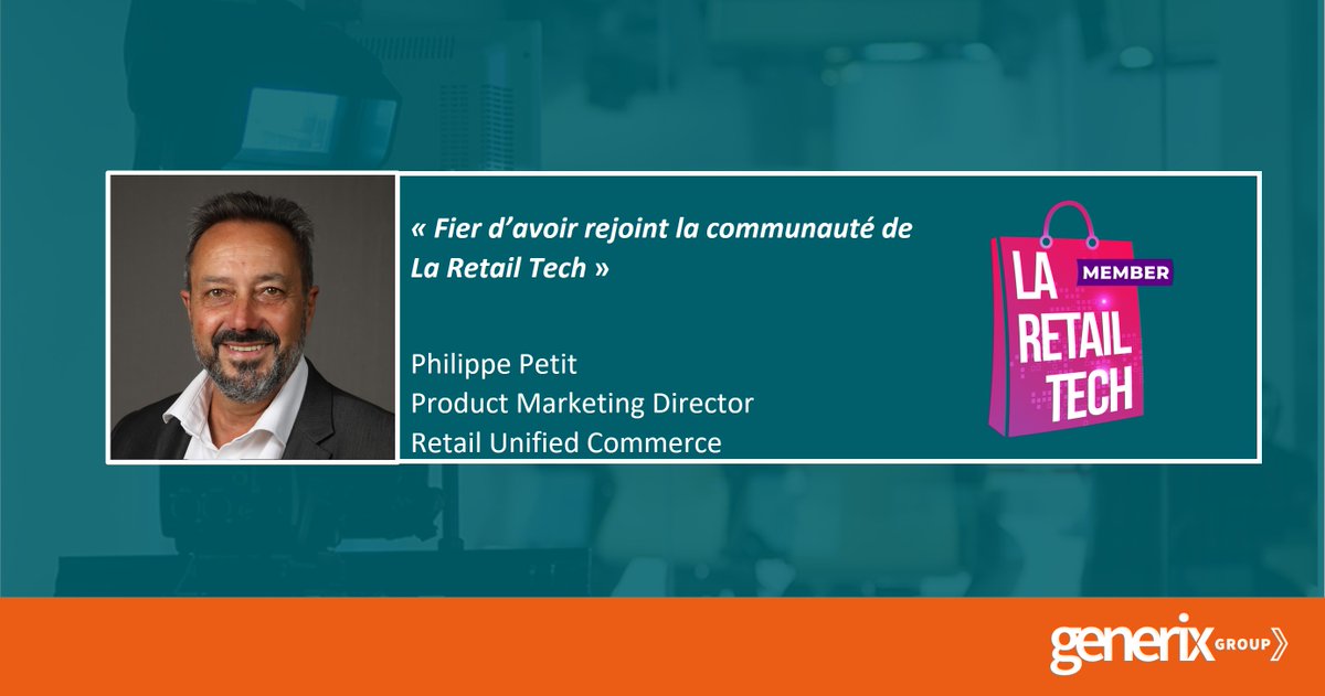 [📢NOUVEAU PARTENARIAT] Generix Group a rejoint les membres de la #RetailTech ! #PhilippePetit sera notre ambassadeur. Et vous, chers clients du #Retail, vous voulez en savoir plus sur notre stratégie omnicanale ? C’est ICI cutt.ly/HKZ4hlv