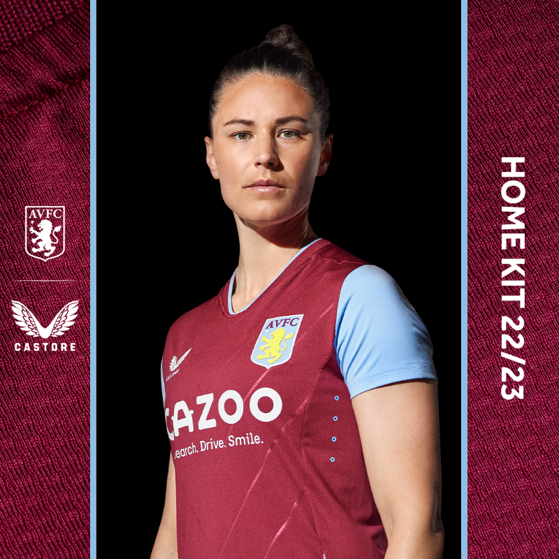 AVFCOfficial's tweet photo. Suits you, Villans. 👌

The new 2022/23 Aston Villa home kit will be available in-store at Villa Park from 8am on Saturday, July 9. 

Infant and baby kits are online pre-order only, click below for full details...