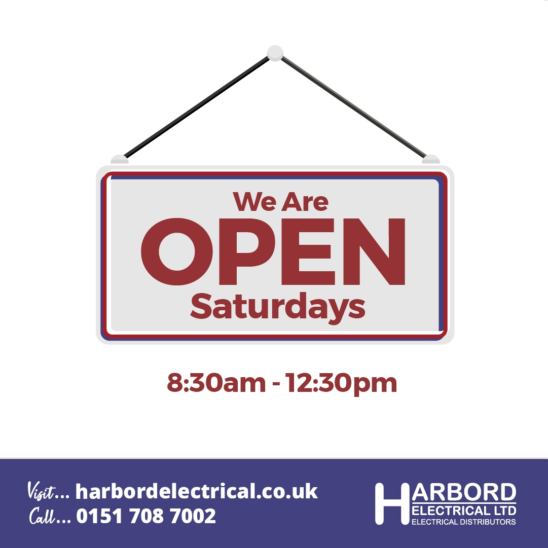 HarbordLtd's tweet photo. Did you know that we open on Saturdays from 8:30 am - 12:30 pm?
Now that you know, visit our trade desk: Unit 1 Harbord Street, Wavertree, Liverpool, L7 6GA... this Saturday.
#electrical #electricalwholesalersliverpool #lightingliverpool #wholesale #costeffective #tradeprices https://t.co/DAS2nyEmsL