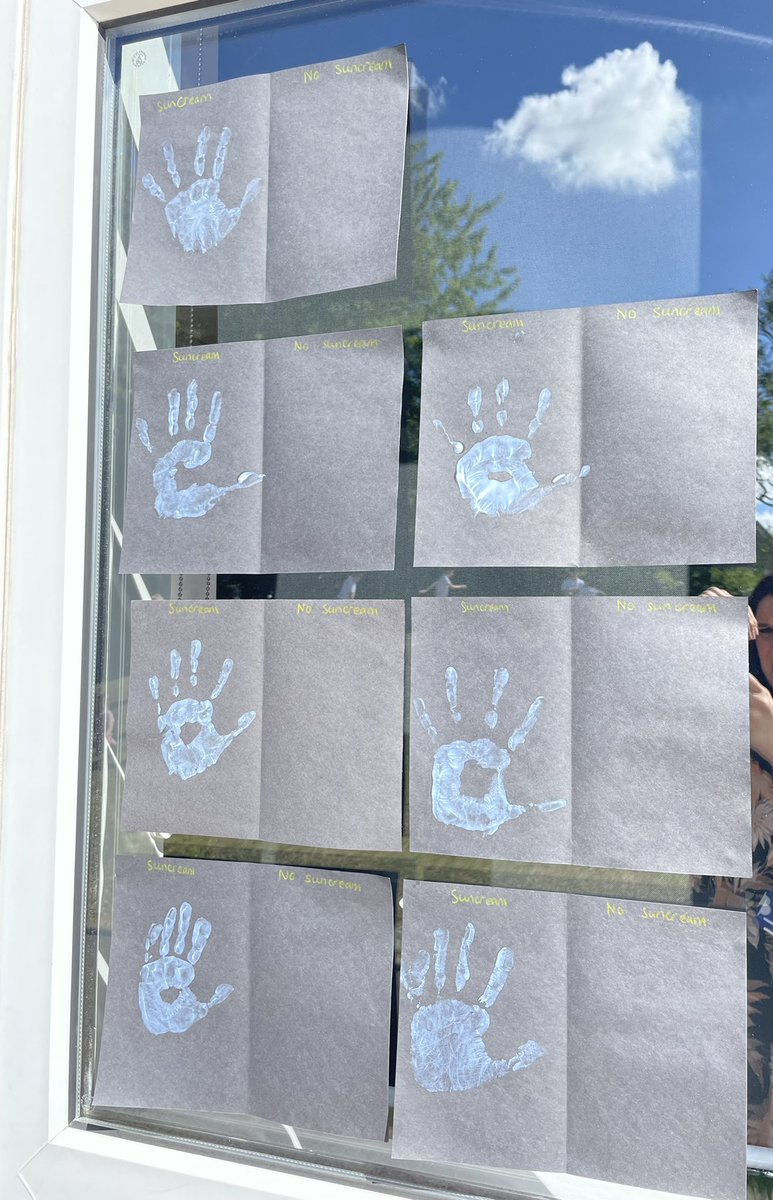 AnParkInfants's tweet image. Sun safety experiment in Year 1.. What will happen to the suncream? #apiscience #class3 #class4