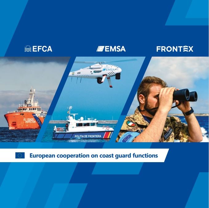EMSA_EU's tweet photo. 📢  🌊  🚢 Just published! European cooperation on coast guard functions leaflet. Available in 20 EU languages https://t.co/Tib7TBI9lz  EuropeanFisheriesControlAgency    frontex https://t.co/g1NImAzAVm
