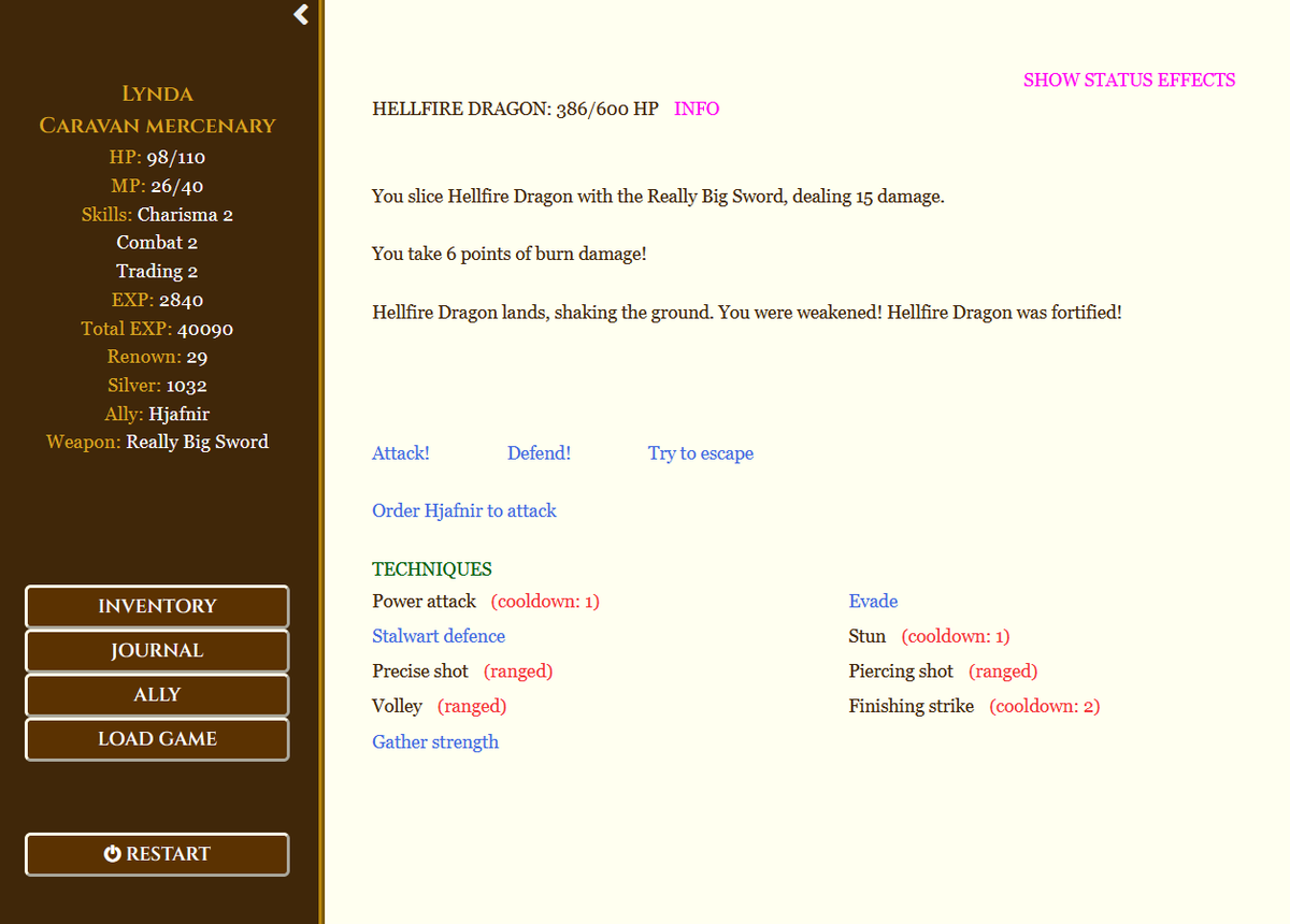 agat_writes's tweet photo. I've just released 4x4 Archipelago 1.2. Grab some perks and search for treasure underwater, then take on that ancient dragon! https://t.co/ttjQj0v7B3

Changelog: https://t.co/C4QTdQ61SH

#Twine #rpg #interactivefiction #itchio #Procgen https://t.co/Vxmvz1wVL3