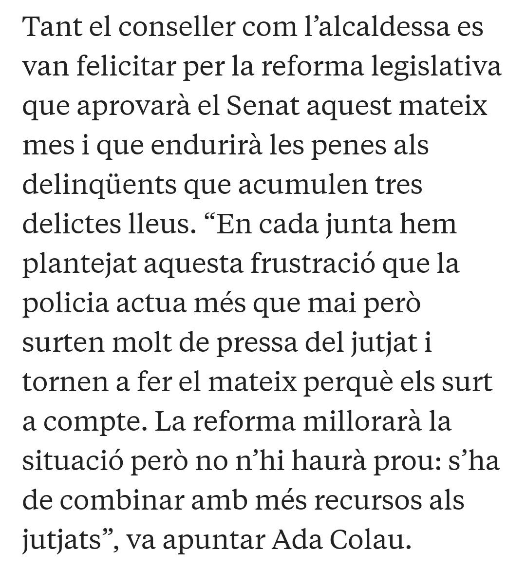 GenisBoadella's tweet photo. #políticaútil: El #PDECAT impulsem al Congrés el canvi al Codi Penal per castigar la #multireincidència dels #petitsfurts

#seguretat: Tothom es felicita per la proposta (la junta de #seguretat de #Barcelona també)

#hipocresia:Ara #Podemos al Senat intenta eliminar-ho via esmena https://t.co/GyCTNoLXho