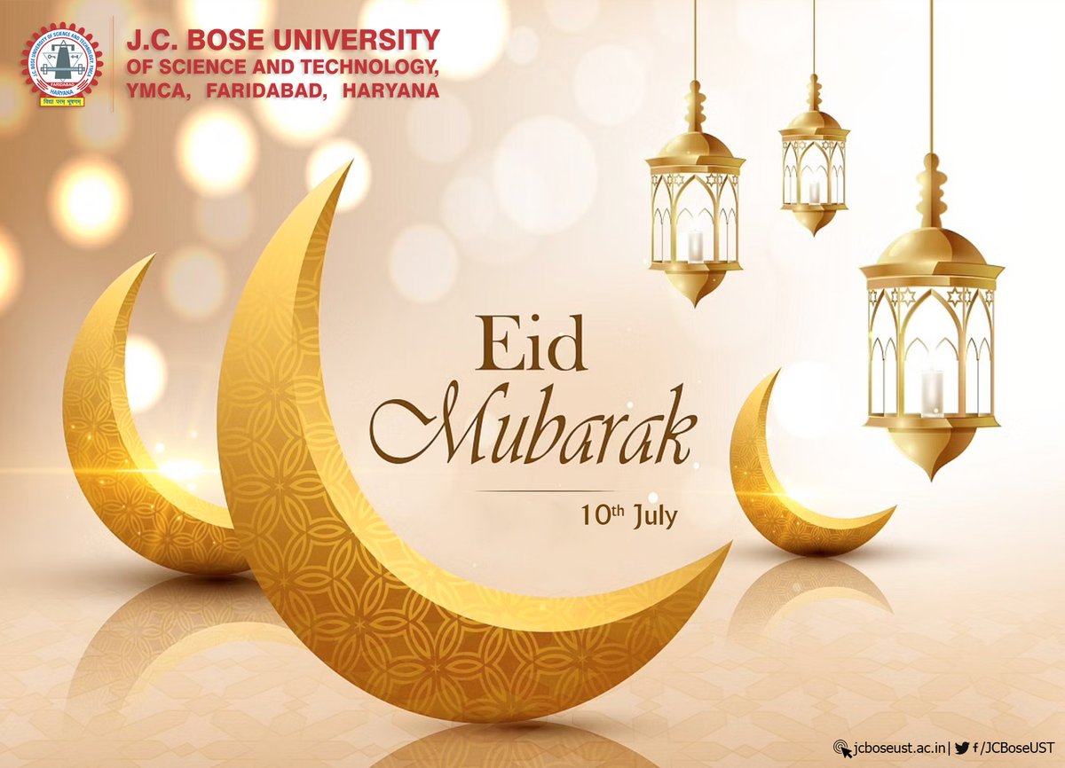 JCBoseUST's tweet photo. May Allah bring happiness, peace, and prosperity on this blessed occasion. Wishing you all #Eid Mubarak

#eiduladhamubarak #JCBoseUST #YMCA #YMCAIE #University https://t.co/PAiC9n1Hq9