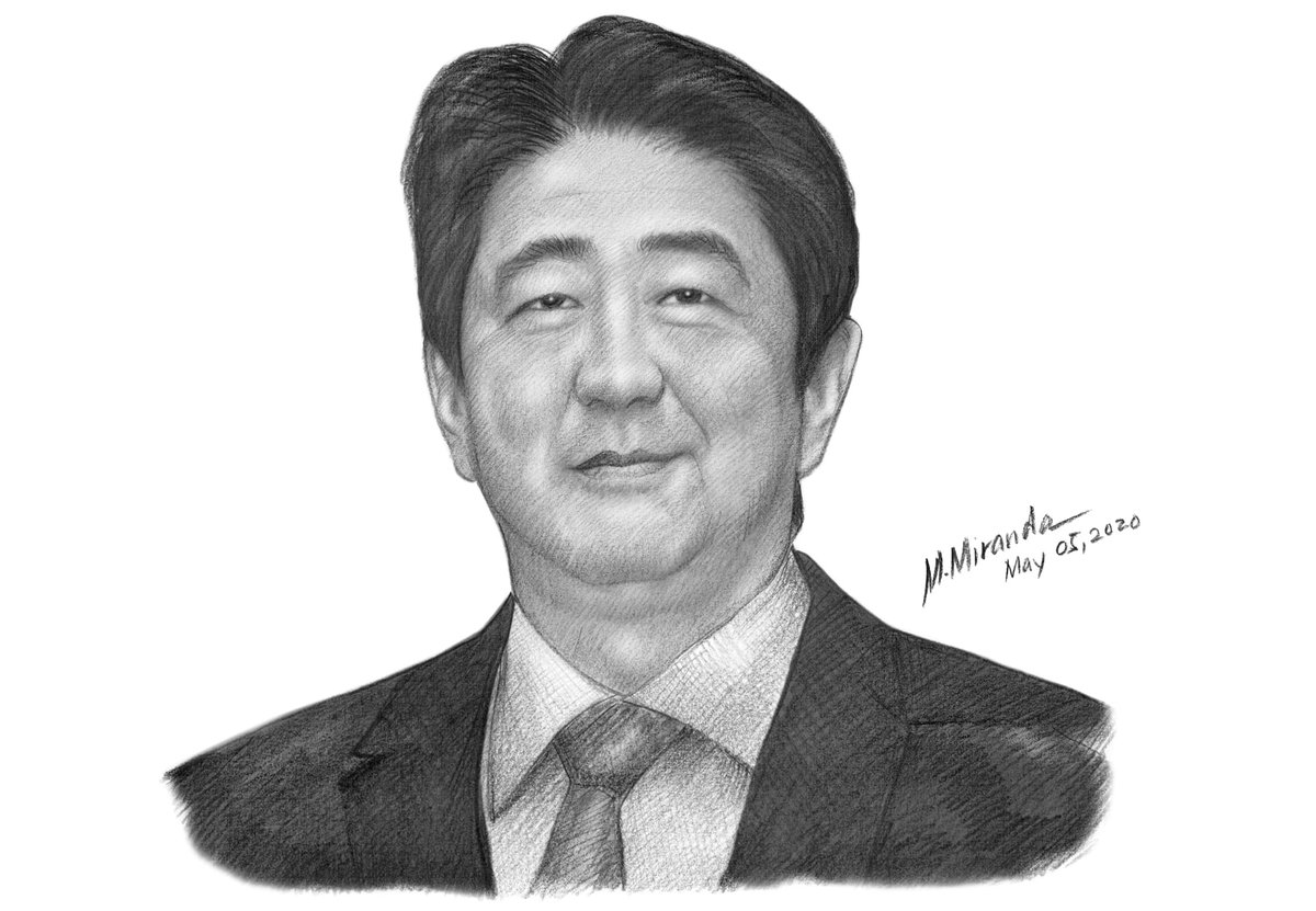 MagnonMiranda's tweet photo. Shinzo Abe sketch https://t.co/1NTMyu5j0P