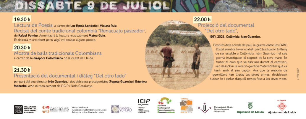 cooperaciocat's tweet photo. 📆 [Avui a Lleida] Estrena del documental #ParaVolverteAVer, sobre la diàspora colombiana a Europa. Històries d'exili des de Dinamarca, Suïssa i Catalunya, producció d'@ICIPeace i Mandorla Films.

📍 #Cinemon2022 amb @CoordONGDLleida @AreaCoopLleida 👇https://t.co/CrcP16JvnQ https://t.co/DZJXwRQc3l