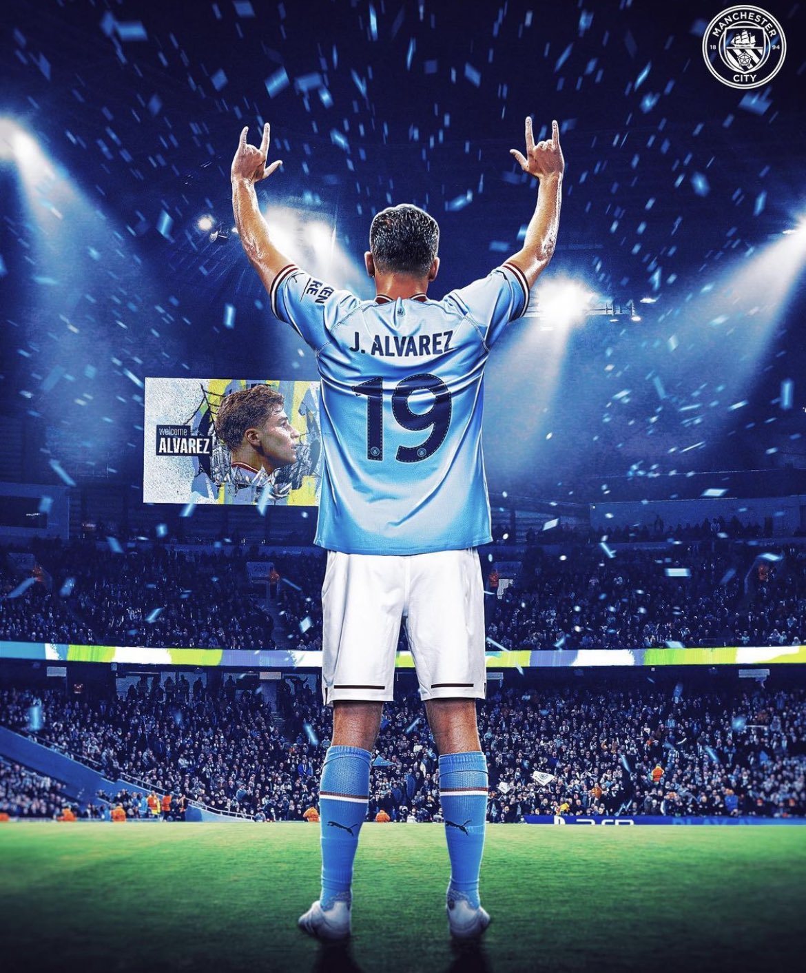 マンチェスター・シティ アルバレス サイン入りシャツ 19番