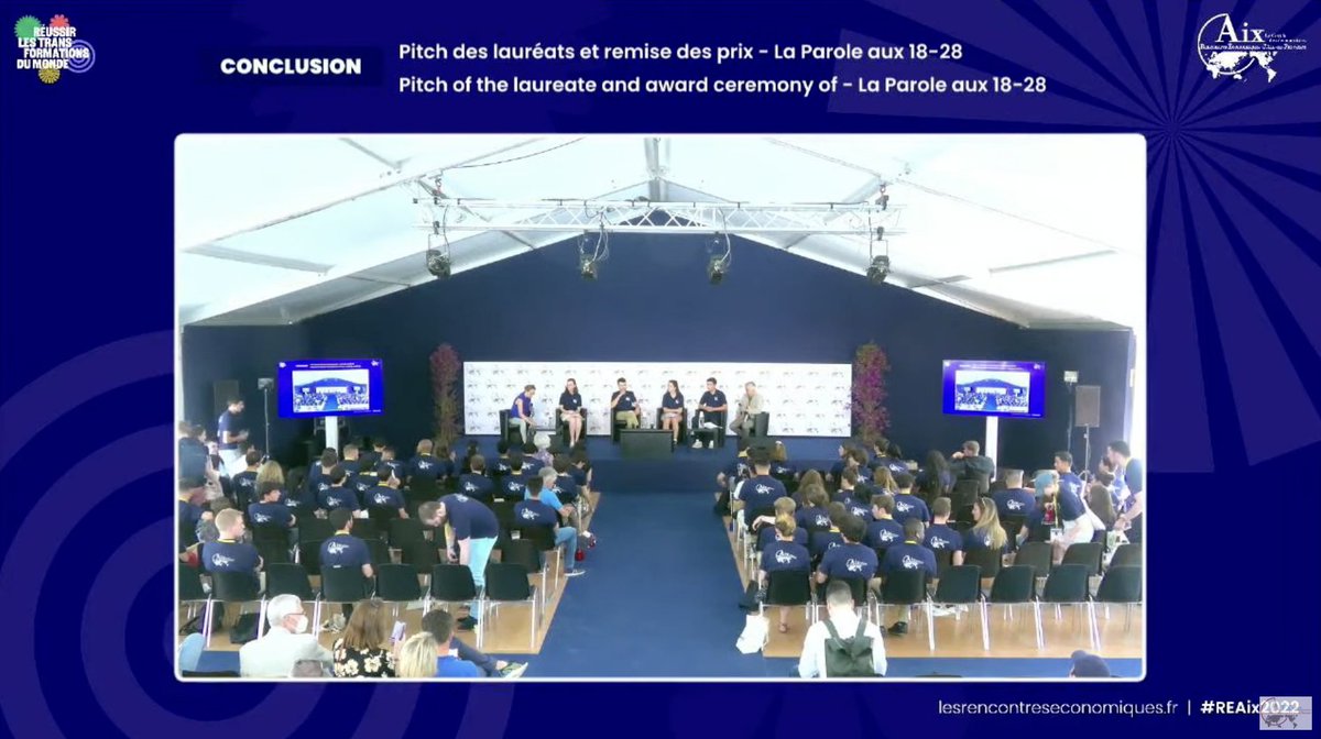 Cercle_eco's tweet photo. #ReAix2022 Remise des prix des Lauréats du concours "La parole aux 18-28" #LP1828 🏅
Plus de 500 jeunes ont participé au concours et écrit un essai sur la thématique "Et si vous transformiez le monde : quelles seraient vos priorités ?"
📺 https://t.co/C4blU0ERP2 https://t.co/URVssMdupY