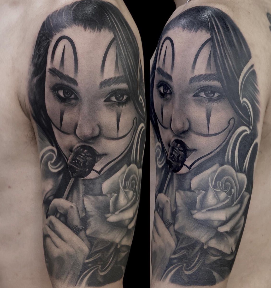 BentenTattoo's tweet photo. 🤡👩‍🦳🌹

#benten #tattoo #tattoos #miyazaki #tokyo #弁天 #タトゥー  #刺青 #宮崎 #東京 #堀師 https://t.co/Ll0ehTWIHk