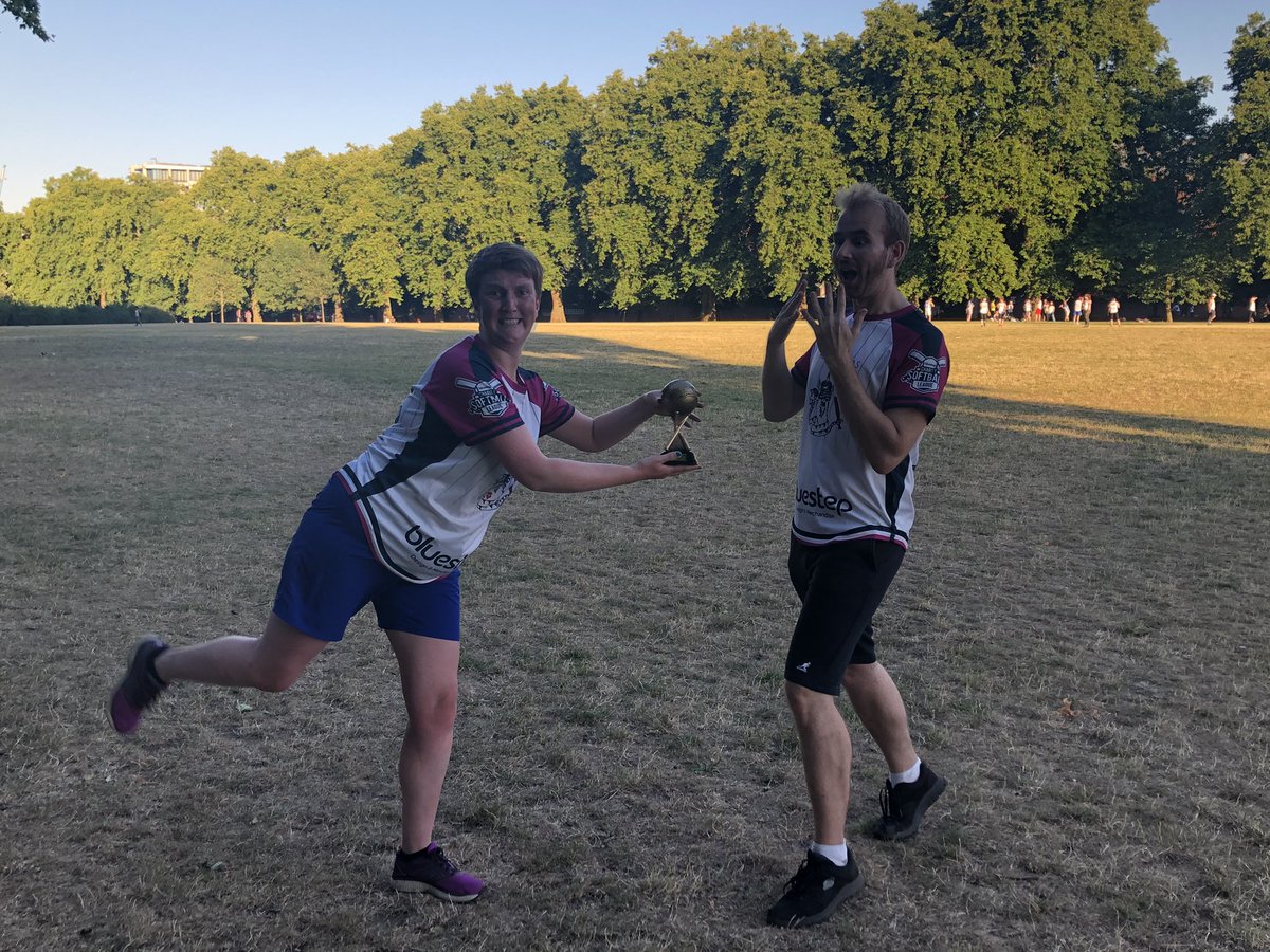 chimeras_lcsl's tweet photo. Hands up who’s in the knockouts! Delighted to win a highly enjoyable game against the lovely Tins Before Wins (who even provided brownies and chicken skewers) that sees us into the @CharitySoftball play off rounds. MVP Dan B’s home runs saw us over the line. #LCSL https://t.co/IwXEU58fTX
