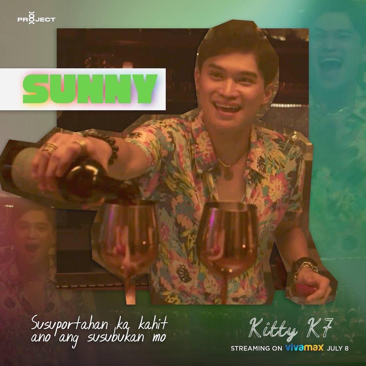 adrianlindayag's tweet photo. introducing my new character, SUNNY!pls watch #KittyK7 now streaming worldwide on @VivamaxPH! ☀️🍷

Directed by Joy Aquino 
Written by Pam Miras
Produced by Dan Villegas

ang ganda ng pinaglalaban ng pelikulang ito 🤍 #AbanteBabae #TheFutureIsFemale https://t.co/QsK967ib7R