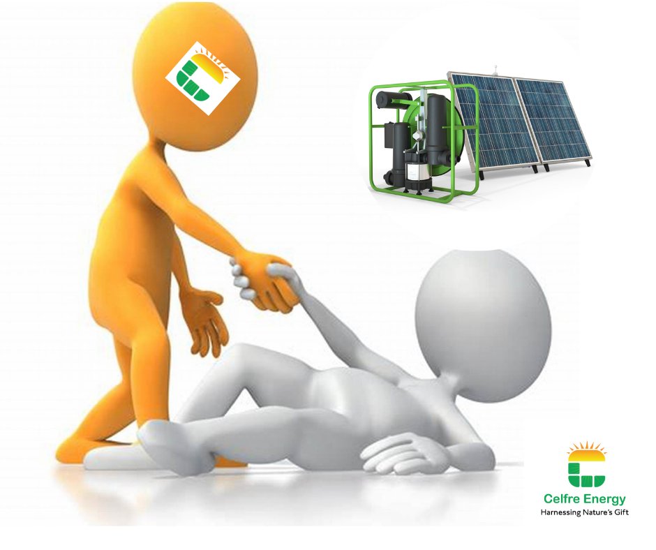 CelfreEnergy's tweet photo. Because we care, it is our commitment to make life easier for you. So many things could be causing heart aches and pain to you and your project might suffer. Worry no more about fuel price increases or the labour-some watering bucket system, give your body a break, We got you. https://t.co/n29iwGxBsI