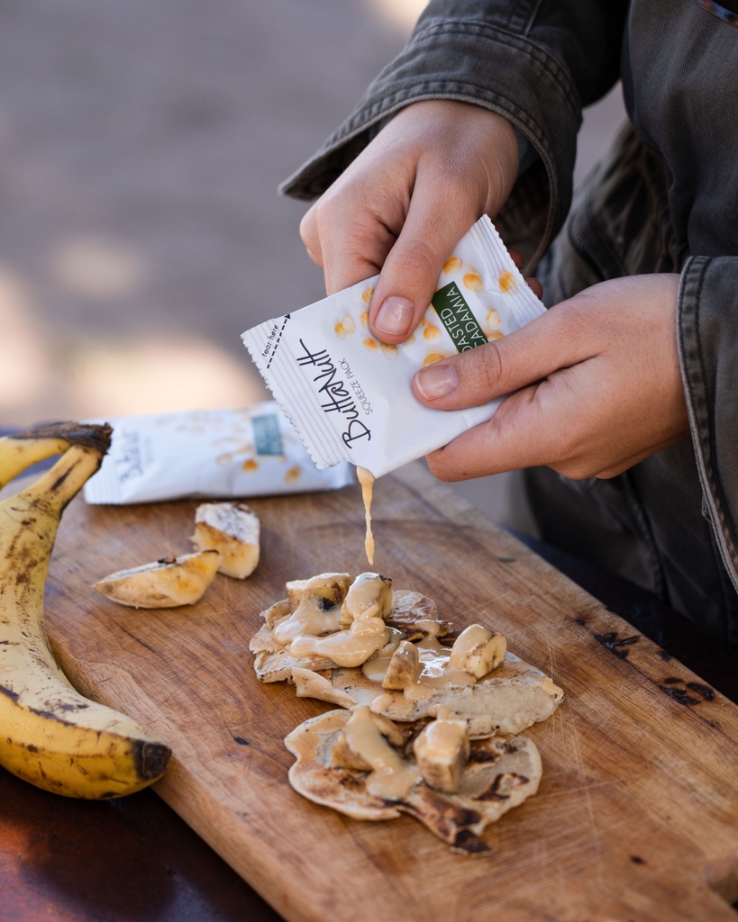 Buttanutter's tweet image. Camping Goals: Rustic Bush Pancakes! 

ButtaNutt on safari, and we're all about it. 🐘
.
#bushtrip Part2
#buttanutt #roadtripsnacks
