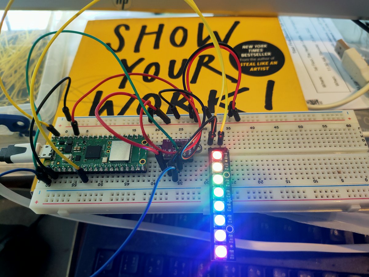 rareblog's tweet image. Two out of three peripherals working for the mystery @RaspberryPi Pico W #MicorPython project