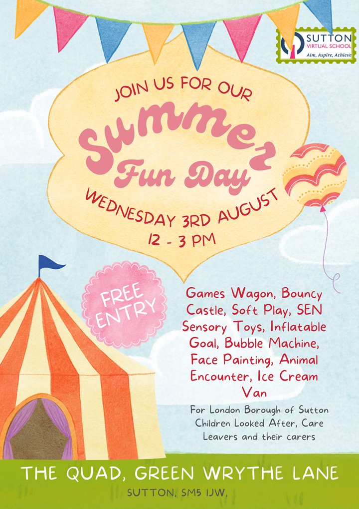 In order to help us prepare for our Summer Fun Day it would be really helpful to understand the number of potential attendees via this link.

forms.office.com/r/vnXggWXay5

But please note, even if you don’t sign up we would still love to welcome you if you arrive on the day.