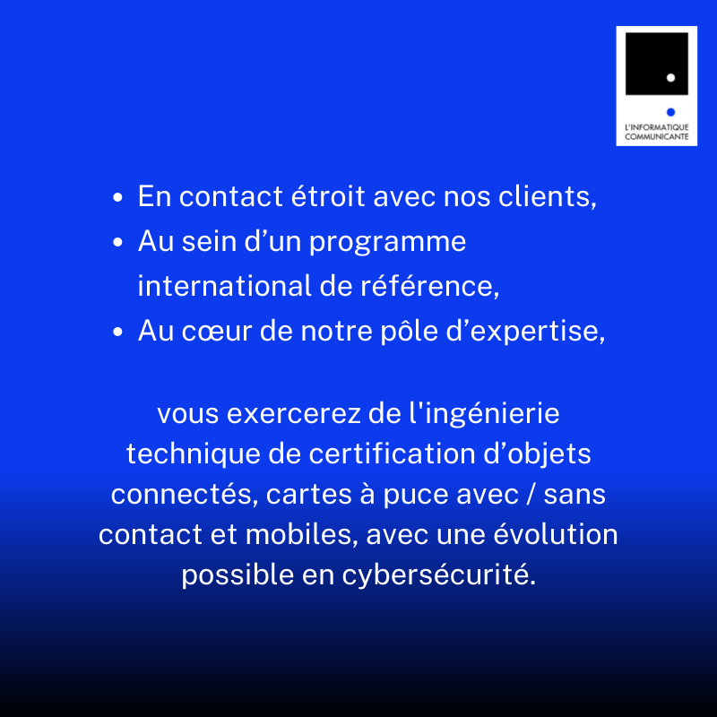 LIC_FR's tweet image. L'équipe continue de s'agrandir !
Nous recrutons un.e ingénieur.e en objets connectés, jeune diplômé, qui rejoindra notre pôle d'experts.

linkedin.com/feed/update/ur…

#recrutement #ingenieur #conseil #IoT #certification #audit #monetique #payment #paiement #emploi #fintech