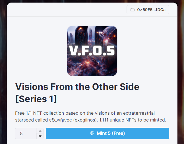 VFOSNFT's tweet photo. 📢📢VFOSNFT UPDATE📢📢

Everyone can now mint up to 5 NFTs per wallet. 
We have gone back to the drawing board and taken learning from yesterday's mint and are working on improving.
We are also working on VFOS Series 2 to reward our holders ASAP.
Thank you.
#NFTCommunity #nftart https://t.co/gZOL66fyMr