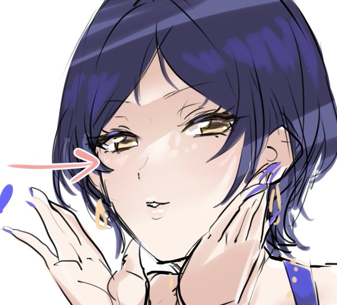 最近流行りの「前髪を透過して刺す光」がやりたくて落書きおっ始めたけど奏ちゃん、前髪分けてるから出来ねえじゃんって気づいてしょうがないので「存在しない前髪から刺す光」とする事にした。(何いってんだこいつ) 
