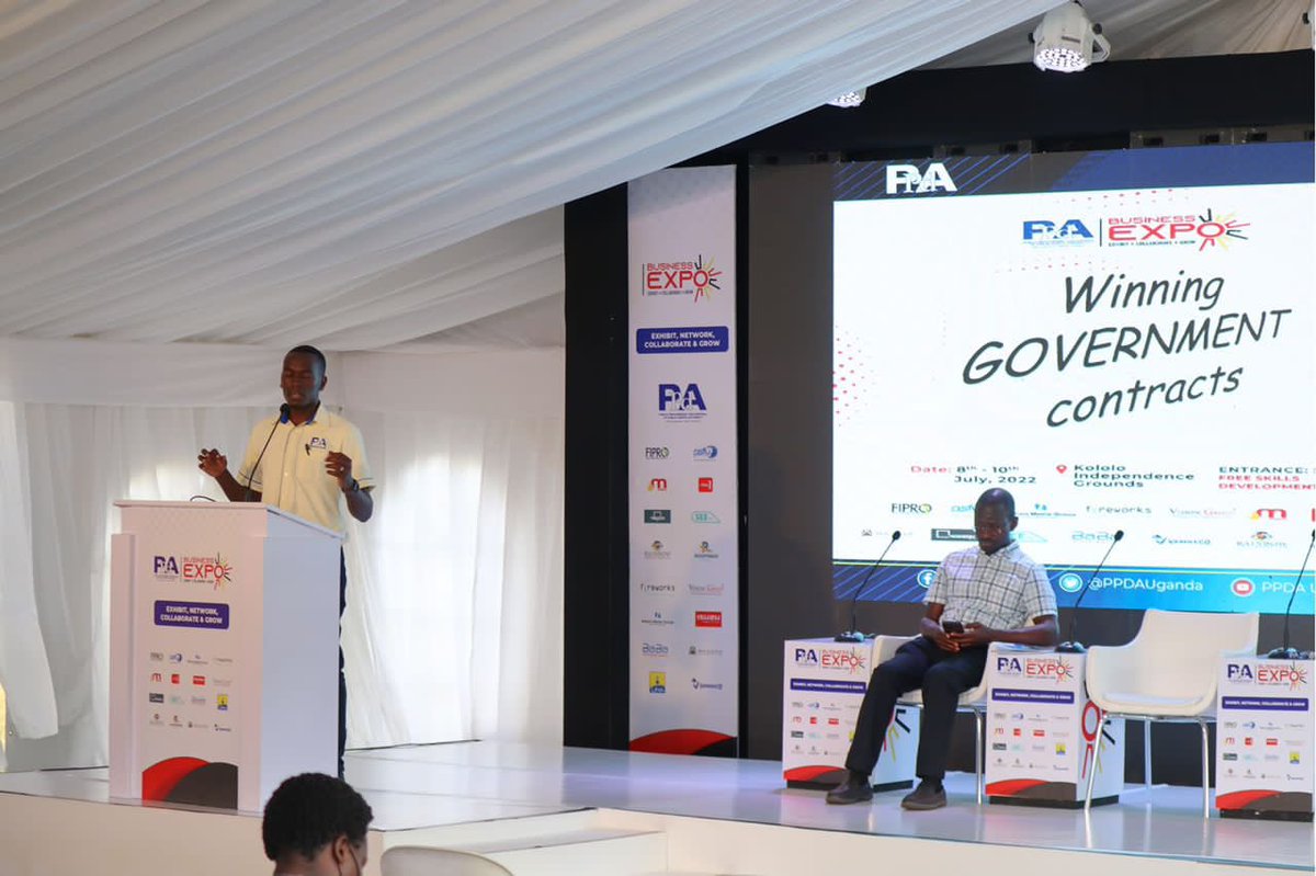 allroundUganda's tweet photo. Transform your business today with a free training session on the Electronic Government System Portal by Ronald Tumuhairwe from @PPDAUganda and Know how to win Contracts from Government Entities. #EGPTraining #PPDABusinessExpo2022 https://t.co/jyRFMmhoej