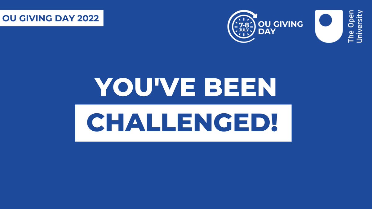 OpenUniversity's tweet photo. We’re just 13 donations away from hitting our next OU Giving Day goal which unlocks an amazing £5,000 from a generous donor.

Get involved by visiting https://t.co/CLX1DINcZN, and to find out more about the great challenges! #OUFamily https://t.co/NIXC3rtu9x