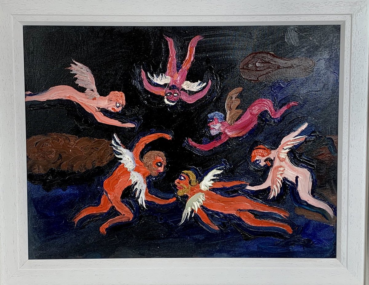 NickHallFineArt's tweet photo. Two cool #ModernBritish #paintings consigned: #FredYates (1922-2008)
‘Bearded Angels’, oil on canvas, 45cm x 60cm and ‘Pont Creek, Fowey’, oil on board, 60cm x 90cm 🖼 
@BentleysKent August 8th https://t.co/fJlzgAkNZy