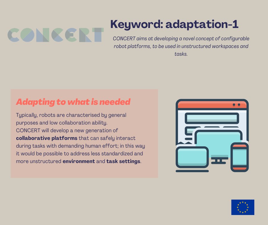 IITalk_projects (@iitalk_projects) on Twitter photo Usually, a weakness of #robots 🤖 is that they are not very adaptable <a href="/EU_Concert/">Concert_project</a>, on the other hand, will develop modular devices that can cope with different tasks and situations <a href="/IITalk/">IIT</a> <a href="/EUeic/">European Innovation Council</a> @FETFX_EU <a href="/FutureTechEU/">FutureTechEU</a> Usually, a weakness of #robots 🤖 is that they are not very adaptable <a href="/EU_Concert/">Concert_project</a>, on the other hand, will develop modular devices that can cope with different tasks and situations <a href="/IITalk/">IIT</a> <a href="/EUeic/">European Innovation Council</a> @FETFX_EU <a href="/FutureTechEU/">FutureTechEU</a>