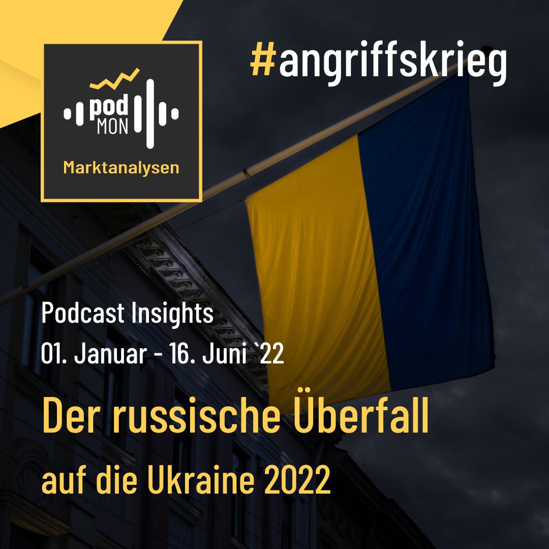 Vor dem WE noch ein paar #Insights to go: Wie berichten deutsche #Podcasts über den #Angriffskrieg auf die #Ukraine? 🇺🇦🇷🇺 
Ein halbes Jahr lang haben wir 1.248 Podcasts mit 29.753 Episoden untersucht. Die Ergebnisse gibt’s in  kostenfrei zum Download auf podmon.io/analysis/beric…