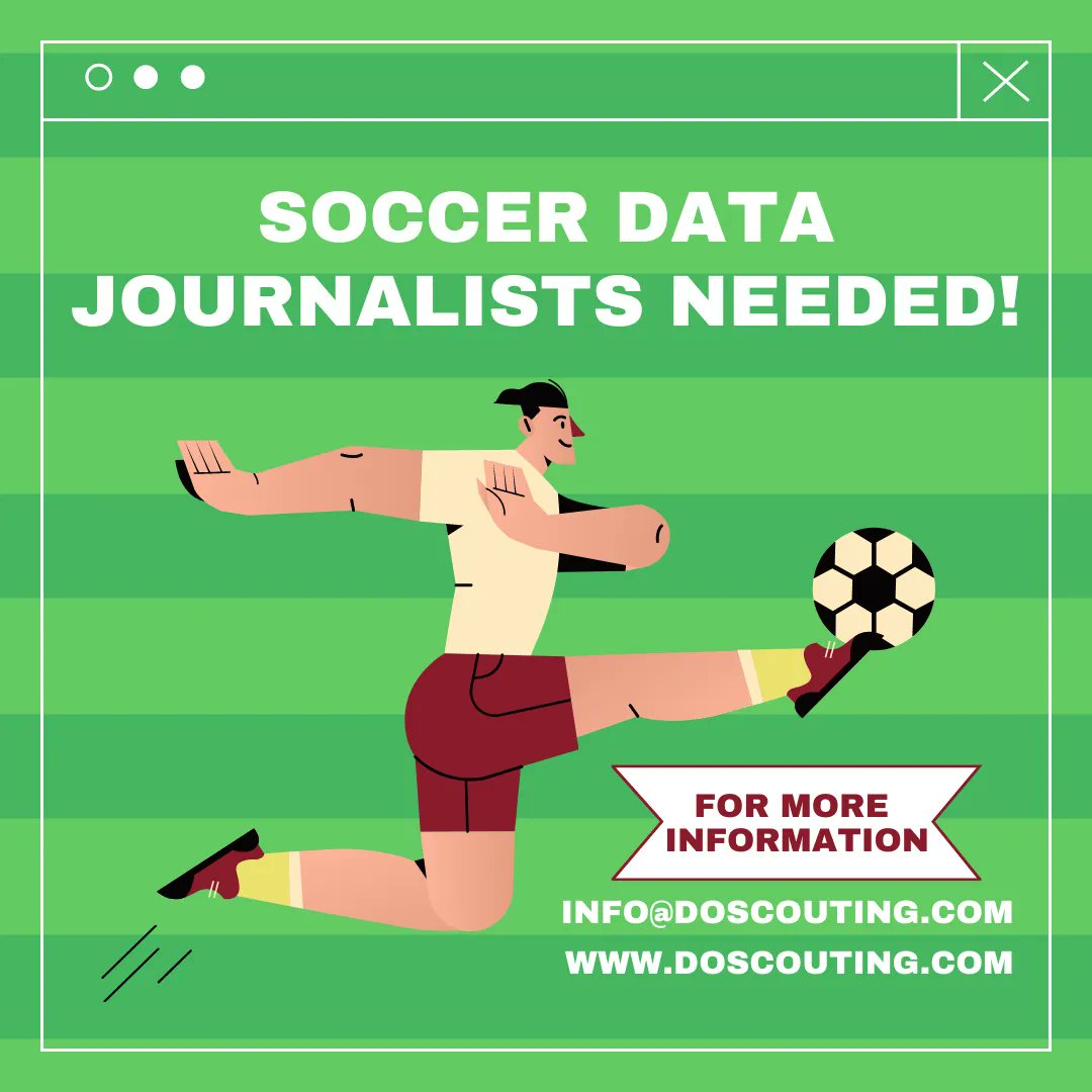 DoScouting's tweet image. 🚨 SOCCER DATA JOURNALISTS ARE NEEDED🚨

Do you know soccer rules and always pay close attention to the game?🤔 Would you like to have a really exciting job in the sports industry?💼

Visit👉 doscouting.com 🆓

#football #soccer #sport #sports #doscouting #passiveincome