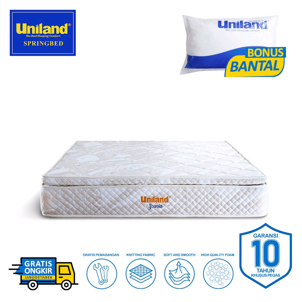 Cek Uniland Springbed Scania Pillowtop - Hanya Kasur Spring Bed dengan harga Rp1.342.100 - Rp2.468.400. Dapatkan di Shopee sekarang! shope.ee/1VLqq961uE