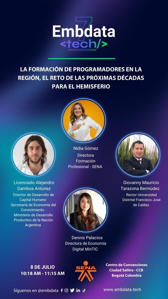 orjuelita777's tweet image. El SENA participa de este importante evento #formacion @NidiaJ_Gomez #embdata2022