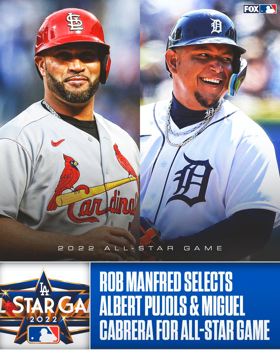 Albert Pujols and Miguel Cabrera have been selected to play in the 2022 MLB  All-Star Game 🤩, image size:960x1200